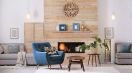 Cozy,Furnished,Apartment,With,Niche,In,Wooden,Wall,And,Armchair.